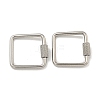 Non-Tarnish 304 Stainless Steel Screw Carabiner Lock Charms LS-STAS-C092-04A-P-1
