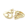 Hollow Teardrop Brass Stud Earrings EJEW-Q811-10G-2
