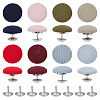 32 Sets 8 Colors Polyester Covered Iron Buttons BUTT-BC0001-12B-1
