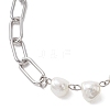 201 Stainless Steel Thank You Heart Pendant Necklaces NJEW-JN05704-5