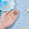 50Pcs 2 Colors Natural Pearl Rice Charms PALLOY-HS00010-3