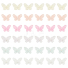 36Pcs 6 Colors Polyester Butterfly Lace Appliques DIY-FG0005-69-1