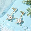 Glass Star Stud Earrings EJEW-MZ00256-03-2