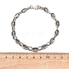 304 Stainless Steel Link Chain Bracelets for Women Men BJEW-C148-06AS-5