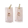 Natural Rose Quartz Pendants GG-CBA7610-05G-02-1