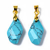 Synthetic Turquoise Pendants G-Q998-008C-2