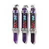 Chakra Theme Natural Amethyst Big Pendants G-I322-06P-01-1