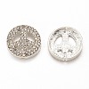 Peace Sign Alloy Crystal Rhinestone Beads LS-RB-J451-01S-1
