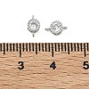 SHEGRACE Brass Pave Clear Cubic Zirconia Flat Round Connector Charms XGRQ3D158-499P-3