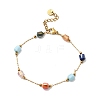 Glass Beaded Chain Bracelets BJEW-K237-23G-4
