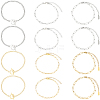 12Pcs 6 Styles 304 Stainless Steel Chains Bracelets for Men Women BJEW-SC0001-64-1
