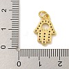 Rack Plating Brass Micro Pave Cubic Zirconia Pendants KK-C074-60G-01-3