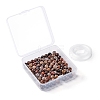 100Pcs 8mm Natural Petrified Wood Round Beads DIY-LS0002-04-7
