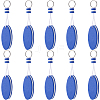 10Pcs Iron Plastic Keychains KEYC-GF0001-27B-1