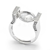 925 Sterling Silver Finger Ring Components STER-E060-70P-1