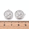 Brass Pave Clear Cubic Zirconia Pendants KK-T081-04P-3