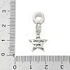 Rack Plating Brass European Dangle Charms KK-R200-17AS-3