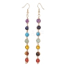 Natural & Synthetic Mixed Stone & Pearl Beaded Dangle Earrings & Bracelet SJEW-JS01261-6
