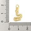 Rack Plating Brass Micro Pave Clear Cubic Zirconia Pendants KK-B093-02F-G-3