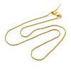 1.5mm Rack Plating Brass Box Chain Adjustable Slider Necklaces for Women Men MAK-L044-35G-2