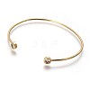 Brass Cuff Bangles BJEW-P245-04-2