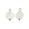 Natural Shell Disc Pendants STAS-D378-31P-1