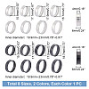 Unicraftale 16Pcs 16 Styles 201 Stainless Steel Grooved Finger Ring Settings STAS-UN0051-07-3
