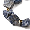 Raw Rough Natural Blue Spot Jasper Beads Strands G-Z087-B01-4