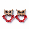 Opaque Resin & Walnut Wood Links Connectors RESI-T035-50-2
