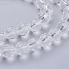 Transparent Glass Bead Strands GLAA-R095-8mm-15-3