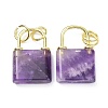 Natural Amethyst Pendants G-P453-01G-A-RS-2