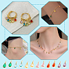 24Pcs 6 Colors  Golden Brass Micro Pave Cubic Zirconia Charms KK-GA0001-68-6