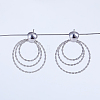 Triple Circle Brass Stud Earrings AK0462-1