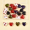 24Pcs 5 Colors Handmade Millefiori Glass Beads LAMP-FS0001-36-7