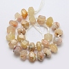 Natural Cherry Blossom Agate Beads Strands G-K195-04A-1