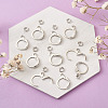 Brass Huggie Hoop Earring Findings & Open Jump Rings KK-TA0007-84A-P-9