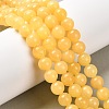 Natural Yellow Jade Bead Strands X-G-K121-01-14mm-3