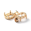 Brass Basket Pendant Setting with Prongs Mounting KK-WH0031-32G-01-1
