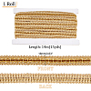Polyester Braided Lace Trim OCOR-WH0078-08B-2