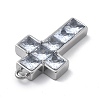 304 Stainless Steel Micro Pave Cubic Zirconia Pendants STAS-Z121-48P-2