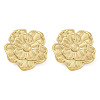 304 Stainless Steel Flower Theme Stud Earrings For Women EJEW-B110-04G-03-1