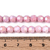 Anti-Tarnish Electroplate Glass Beads Strands X-EGLA-T021-6mm-15-04-4