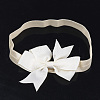 Cute Elastic Baby Headbands Hair Accessories with DIY Cloth Bowknot OHAR-Q002-04J-4