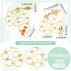Brass Ring Knitting Row Counter Chains HJEW-NB00135-2