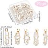 20pcs Natural Quartz Crystal Pointed Pendants FIND-FG0001-58-2