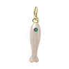 Brass Enamel Pendants KK-CBA6980-11G-2