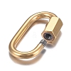 304 Stainless Steel Screw Carabiner Lock Charms STAS-H107-04B-G-2