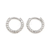 Brass Huggie Hoop Earrings KK-CBA8324-18D-P-5