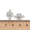 Tibetan Style Alloy Hollow Flower Connector Charms TIBE-S324-10AS-3