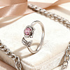 Brass Pave Cubic Zirconia Cuff Open Rings WG7EEEF-01-1